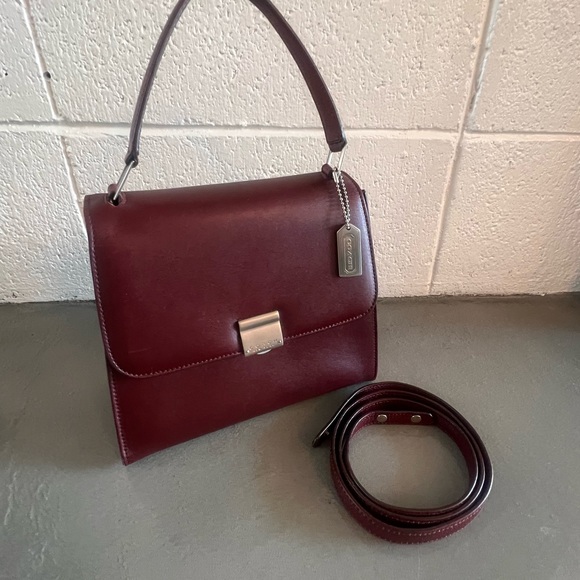 Coach Handbags - Rare Coach 6701 Bridle Top Handle Kelly Bag, Burgundy, Good Vintage Condition